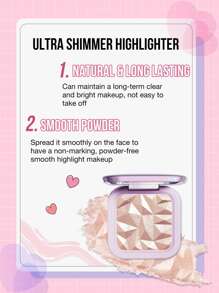 Misslyn Highly Shimmery Highlighter, Brightens Complexion, Creates Radiant Makeup Look, Silver Glitter Highlighter, Face Illuminating Highlighter, Shiny, High Color Payoff Smooth Formula, Natural Glow, Nose & Eye Contour Palette, Y2K Makeup Party Beach Travel Holiday Camping Outdoor Gift, For Girls, New Year - 2 Nude Pink - View 5