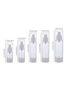 1 pezzo sottovuoto viaggio Bottiglia ricaricabile Set , tipo pressa portabile cosmetico Bottiglia spray Set per e cura della pelle Crema , disponibile in misure diverse ( 15ML , 30ML , 50ML , 80ML , 100ML )