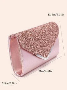 Glitter Bling,Shiny Glamorous,Elegant,Exquisite Women's Fashionable Elegant Shiny Sequin Detail Clutch Bag With Chain Strap, Shoulder Bag For Party, Wedding And Evening Dinner Bag,Evening Bag For Party Girl,Woman,For Female Perfect For Party,Wedding,Prom,Dinner/Banquet,For Best Gift For Women, Clutch Bag For Wedding