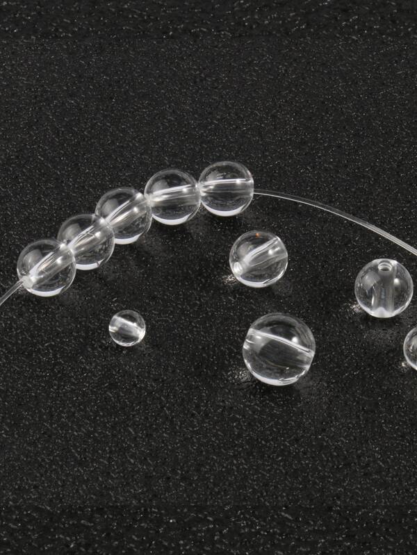 50-600pcs Transparent White ABS Beads for DIY Jewelry Making 6/8/10/12mm Round Balls