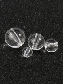 50-600 Piezas De Cuentas Abs Transparentes Blancas Para Hacer Joyas Diy Bolas Redondas De 6/8/10/12mm.