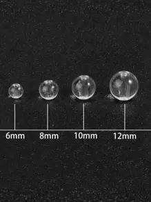 50-600 Piezas De Cuentas Abs Transparentes Blancas Para Hacer Joyas Diy Bolas Redondas De 6/8/10/12mm.