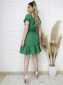 Women Dresses - màu xanh lá - Xem 2