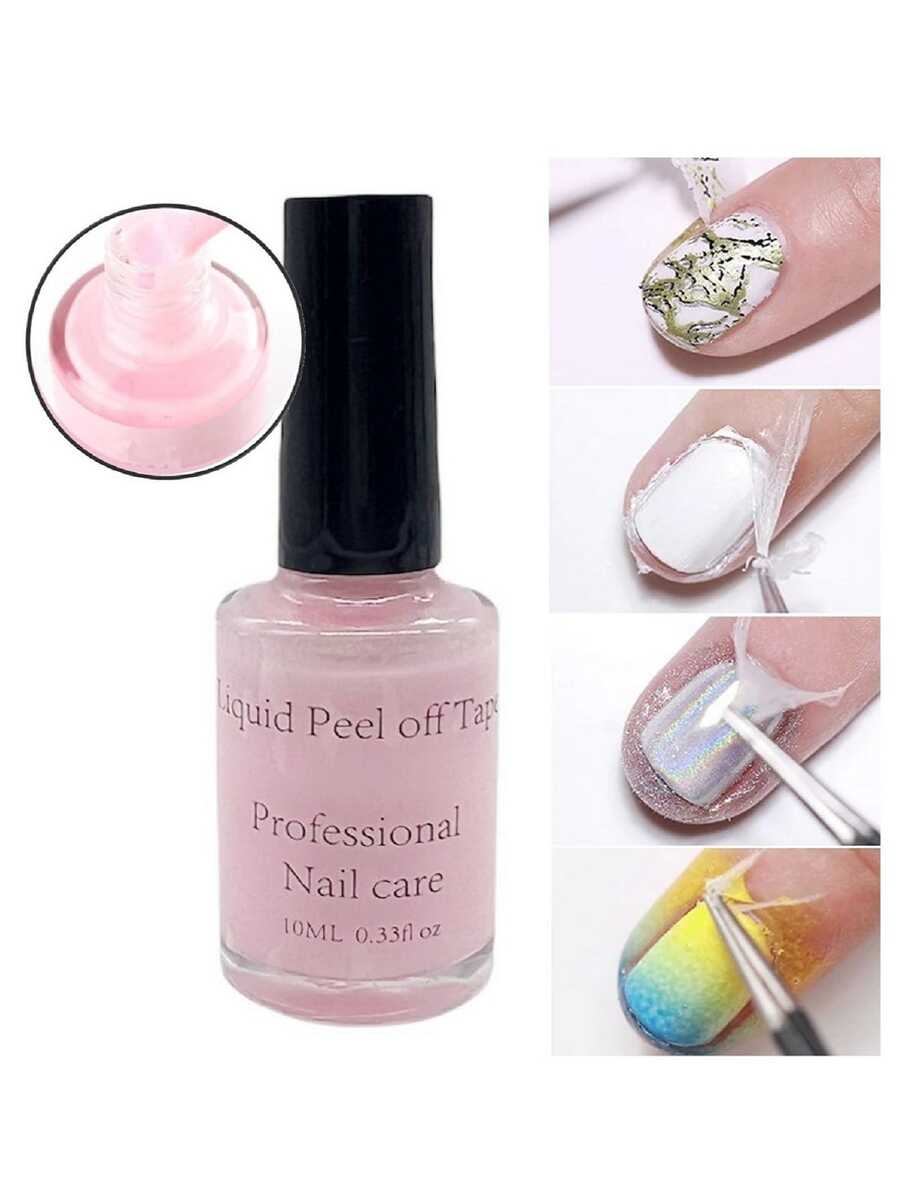 Protector De Cutícula Látex Liquido Para Uñas 1 Pieza 10ml - Multicolor - Ver 1