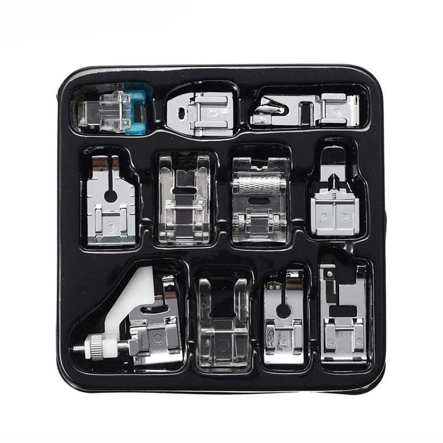 11Pcs Sewing Machine Presser Foot Kit Household Snap On Sewing Machine Foot For Low Shank Sewing Machine DIY Sewing Accessories - Multicolor - View 1