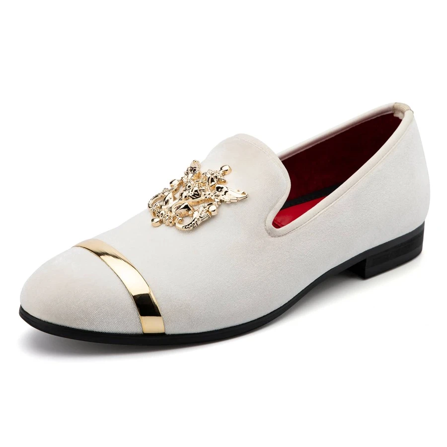 Men Loafers Lightweight Casual Slip On Shoes Fashion Loafers For Men Size 8 - trắng - Xem 1