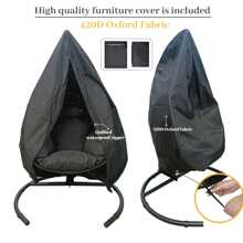 Nestfair Outdoor Indoor Wicker Swing Egg Chair with Cushion