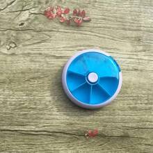 Boîte À Pilules De Voyage, Organisateur De Pilules Portable Et Compact Pour 7 Jours, Distributeur De Pilules Détachable Et Rotatif Pour Les Vitamines