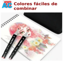 Kit 24 Pieces Marker Pen Double Tip Marker Pens - Multicolor - View 3