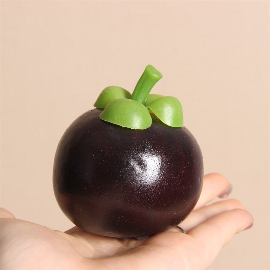 1 件仿真山竹模型,用於人造水果裝飾,家庭廚房餐廳餐桌派對裝飾,攝影道具 - 1個山竹 - 查看 1