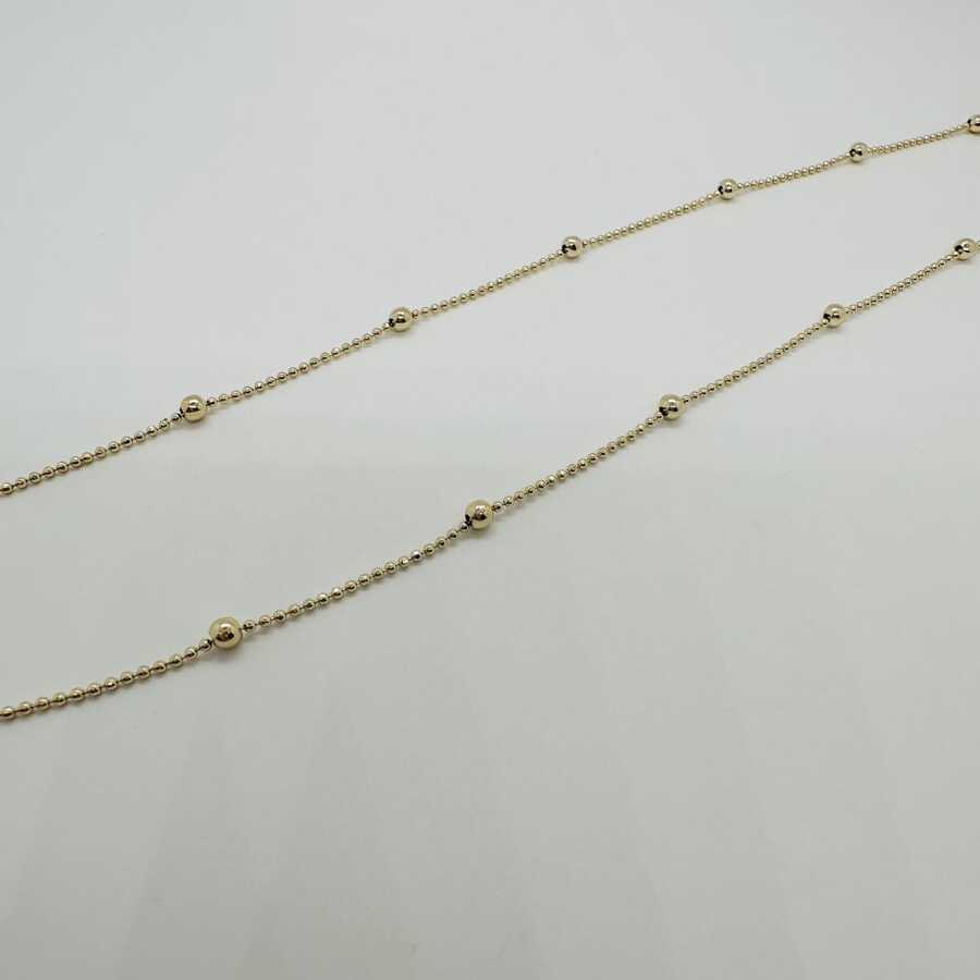 Collar de cadena de oro laminado - Unitalla - Ver 1