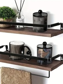 10 盎司黑色和透明塑膠藥劑師罐套裝，適用於球、棉花棒、墊和牙線鎬，輕鬆整理您的浴室和梳妝台 - 黑色 - 查看 6