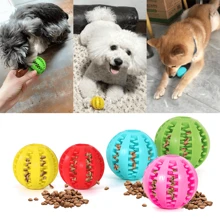 Interactive Rubber Ball Pet Toy For Dogs And Cats Of All Sizes, Teeth Cleaning Hard Chew Toy - Blue - View 3