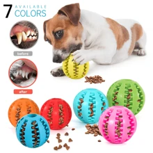 Interactive Rubber Ball Pet Toy For Dogs And Cats Of All Sizes, Teeth Cleaning Hard Chew Toy - Blue - View 2