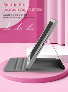 Love Case Compatible With IPad 10.2 Inch ,TPU Shockproof Frame Cover,Built-In Pencil Holder - Pink 360° Rotating - View 4