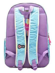 Mochila Lonchera Y Lapicera Estrella Con Luz Peluche Estampado Azul - Azul - Ver 3