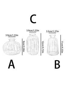 創意迷你水培玻璃花瓶,適用於盆栽和鮮花,桌面裝飾或擺設