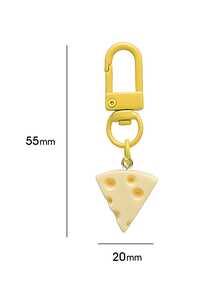 1 Pieza Encantador Llavero De Queso Con Colgante En Forma De Cubo De Queso Amarillo, Dulce Regalo Para Estudiantes Y Adolescentes Niñas, Llavero Para Llaves Del Coche - Amarillo - Ver 3
