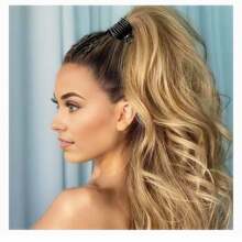 1 件女士中号金属发夹，适合浓密长发 - 黑色 - 查看 1