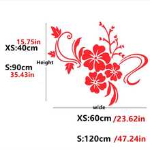 1pc Nhãn dán tường thiết kế hoa - Vàng - Xem 2