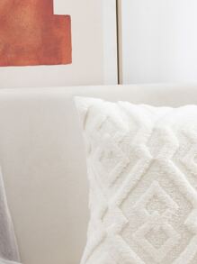 1 pièce Taie d'oreiller en peluche à motif géométrique (oreiller non inclus) housse de coussin décorative universelle de style bohème pour salon chambre maison, toutes saisons