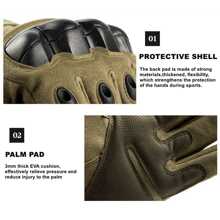 1pair Touch Screen, Wear-Resistant, Anti-Slip, Hard Knuckle Men's Full Finger Gloves For Motorcycle Riding, Mountaineering, Hiking, Cycling, Or Working, Green,Winter Hand Warmers - Army Green - View 3