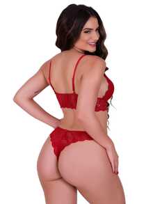 Women Bra & Panty Sets - 紅色 - 查看 2