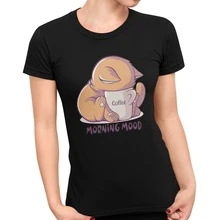 Morning Mood Coffee Lady Kittens T-Shirt