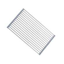 1 Piece Stainless Steel Sink Drain Rack, Expandable Kitchen Sink Shelf Dish Drainer Mat For Kitchen Storage - Dark Grey - View 8