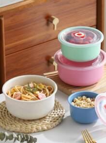 S/M/L 单件或三件冰箱食品储存容器套装，尺寸对比如图所示 - 杏色 - 查看 6