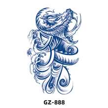 1PC Semi Permanent Lotus Tattoos Body Art Waterproof Temporary Tattoo Sticker for Men Women - White - View 10