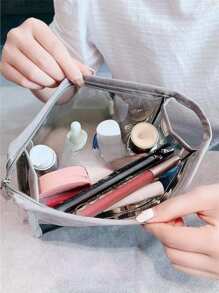 Toiletry Bag Clear Bag Waterproof For Makeup Tools Large Capacity Portable For Travel For Business For Bathroom For College Dorm Fashion Minimalist Transparent Travel Accessories Makeup Bag Makeup Bags Makeup Organizer Make Up Organizer Makeup Storage