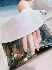 Toiletry Bag Clear Bag Waterproof For Makeup Tools Large Capacity Portable For Travel For Business For Bathroom For College Dorm Fashion Minimalist Transparent Travel Accessories Makeup Bag Makeup Bags Makeup Organizer Make Up Organizer Makeup Storage