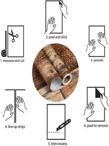 Peel And Stick Wallpaper Wood Stick On Wallpaper Removable Wallpaper For Drawer Countertop Wall Cabinet Shelf Door, Renovation Stickers Peel Wall Panels, Wall Paper, Wallpapers, Spring Decoration Items Refresh Your Home, Festival Decoration Stickers Gifts Birthday Graduation