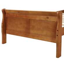 MERAX Wood Platform Bed Twin Bed Frame Mattress Foundation Sleigh Bed With Headboard/Footboard/Wood Slat Support - Oak - View 9