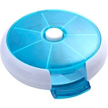 Boîte À Pilules De Voyage, Organisateur De Pilules Portable Et Compact Pour 7 Jours, Distributeur De Pilules Détachable Et Rotatif Pour Les Vitamines