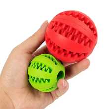 Interactive Rubber Ball Pet Toy For Dogs And Cats Of All Sizes, Teeth Cleaning Hard Chew Toy - Blue - View 5