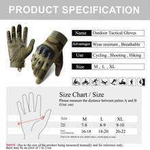 1pair Touch Screen, Wear-Resistant, Anti-Slip, Hard Knuckle Men's Full Finger Gloves For Motorcycle Riding, Mountaineering, Hiking, Cycling, Or Working, Green,Winter Hand Warmers - Army Green - View 5