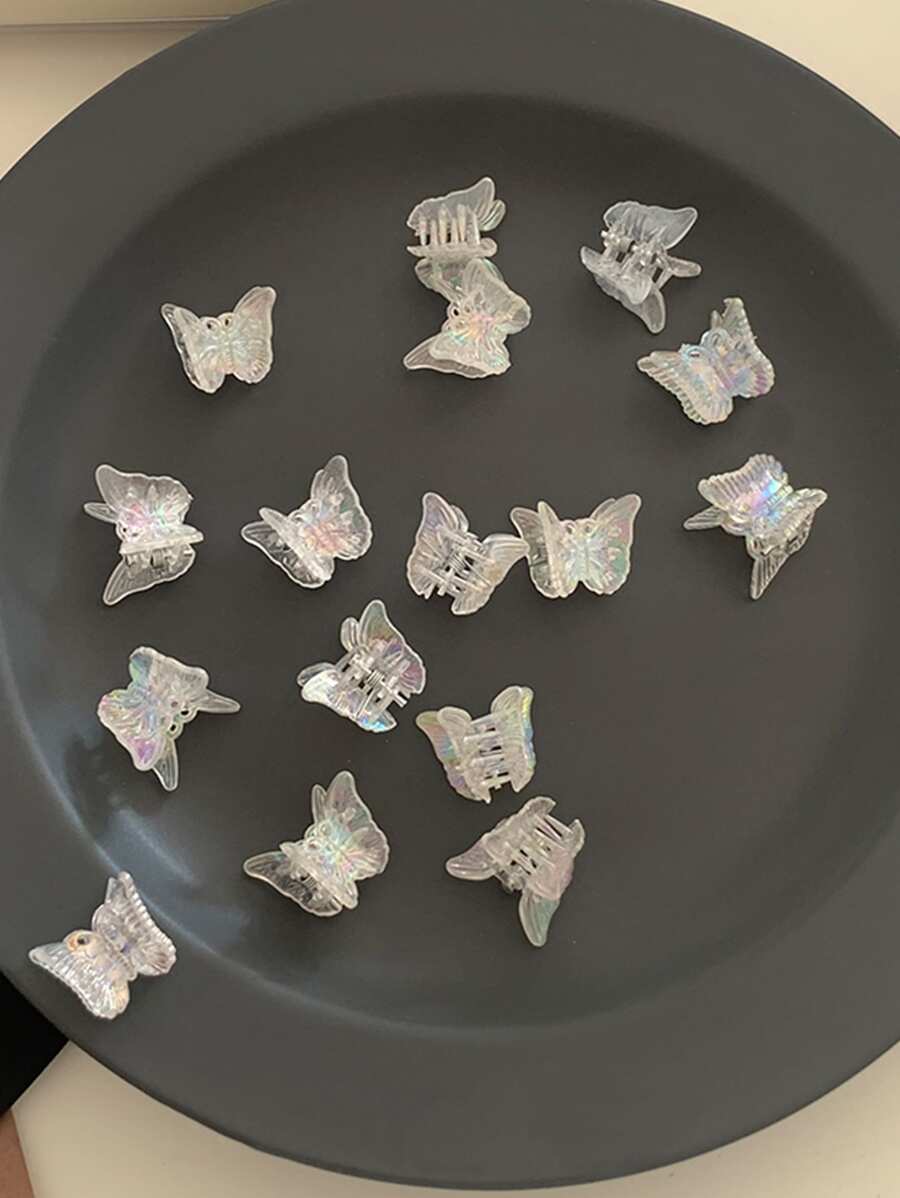Bộ 20 kẹp tóc hình bướm trong suốt sáng bóng dành cho nữ, phụ kiện tóc thời trang dùng hàng ngày, bao gồm kẹp tóc dễ thương, kẹp tóc móng vuốt mini, v.v., kẹp tóc Y2k, kẹp tóc, kẹp tóc cầm tay, đồ dùng học tập, kẹp tóc hình móng vuốt cho trang phục đi nghỉ mùa thu đông dành cho nữ - Trong sáng - Xem 1