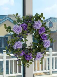 1pc 190cm Violet Silk Cloth Jasmine Vine For Home Decor, Wedding Decor, Table Centerpiece, Party Decoration, Holiday Decoration - Purple - View 3