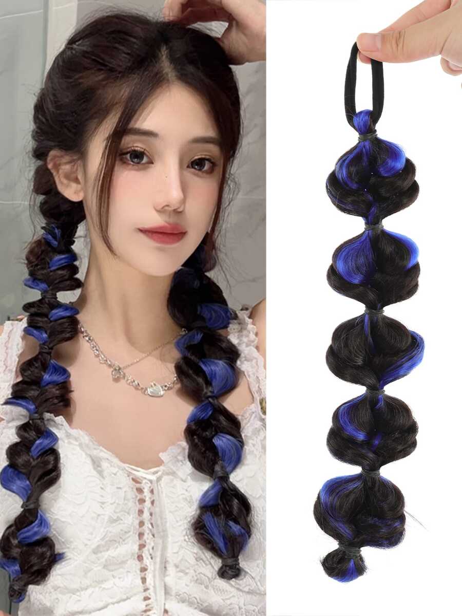 扭麻花辫假发辫子网红泡泡辫仿真头发编发马尾辫平角辫甜美酷辣妹灯笼辫 - 彩色 - 查看 1