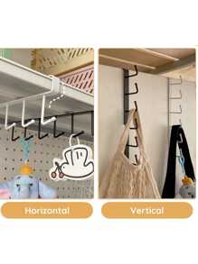 2 Pcs Hook Organizer Holder For Clothes Kitchen Cup - 黑色 - 查看 5