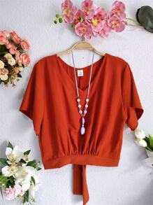 Women Tops - 紫紅色 - 查看 1