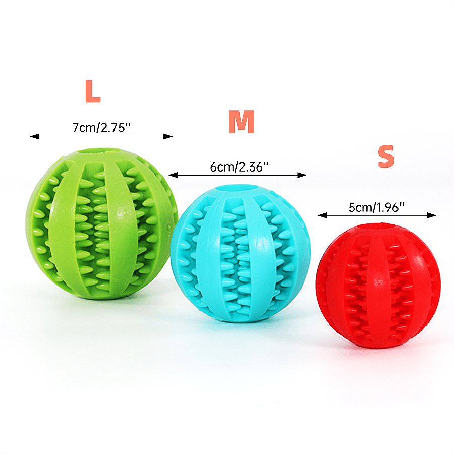 Interactive Rubber Ball Dog Toy, Suitable For Small And Large Dogs And Cats, Can Be Chewed For