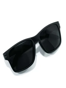 男性夏季時尚眼鏡休閒款 - 黑色 - 查看 6