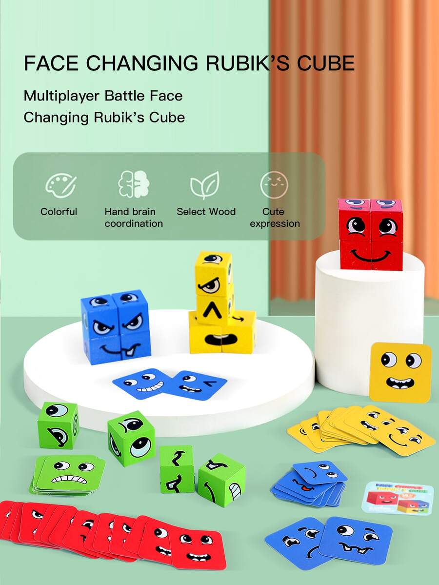 变形拼图立方体玩具，带挑战关卡的桌面游戏，3D拼图 - 彩色 - 查看 1
