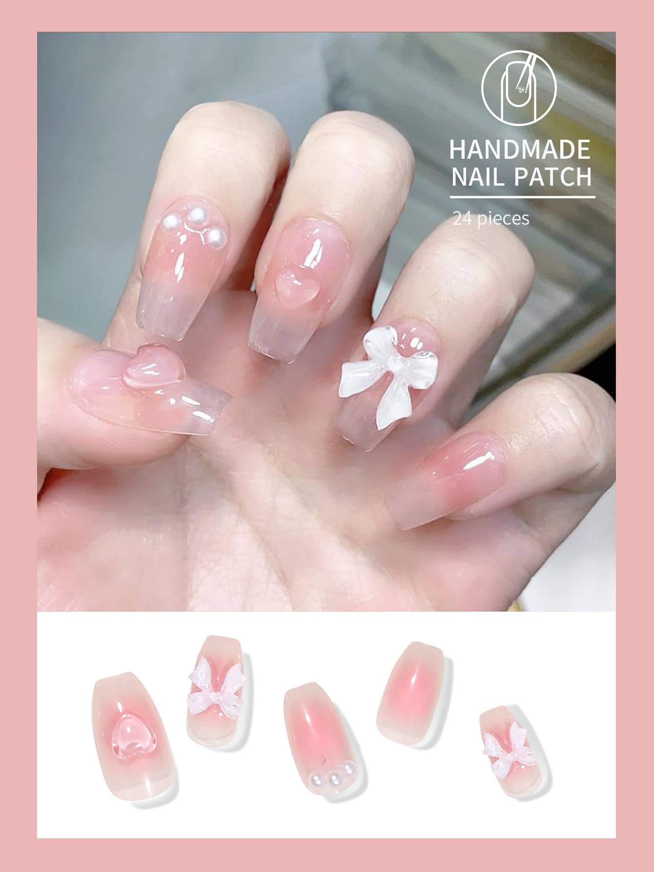 ロマンチックな雰囲気を演出する 3Dハート形デコレーション付きの淡い