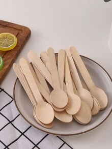 100入組一次性木頭湯匙,16cm - L - 查看 4
