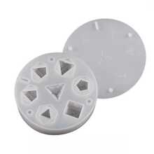 Moldes de dados de 7 formas para resina, con molde de caja de dados de hexágono de silicona. Molde de dados poliédricos para hacer dados de resina epoxi para juegos de mesa, juegos de rol RPG, MTG y dados D20 D10 D8 D6 D4 - transparente - Ver 6