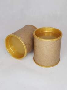 Tubo lata kraft para lembrancinha - 07x06cm - 50 unidades - Dourado Claro - Visão 1